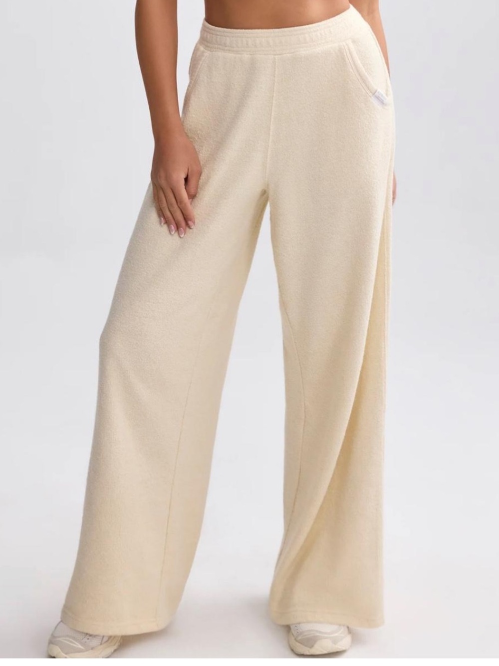 Bo+Tee brown high rise wide leg jogger lounge pants